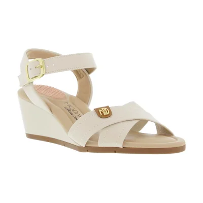 Sandalia con Cuna con Hebilla para Mujer, Color Beige Modare