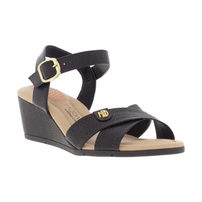 Sandalia con Cuna con Hebilla para Mujer, Color Negro Modare