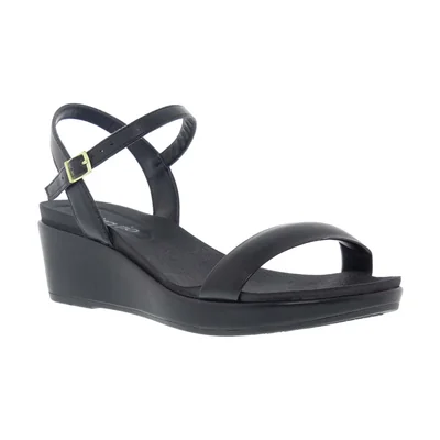 Sandalia Cuna con Hebilla para Mujer, Color Negro Beira Rio