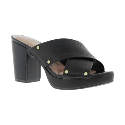 Sandalia Plataforma Tiras Cruzadas para Mujer, Color Negro Beira Rio