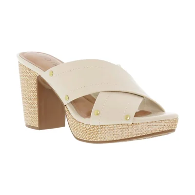 Sandalia Plataforma Tiras Cruzadas para Mujer, Color Beige Beira Rio