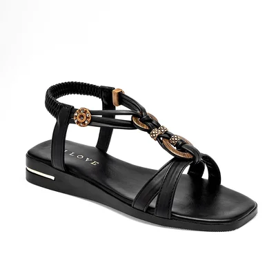 Ivi Love Sandalia Piso Negro Para Mujer Cod.140907