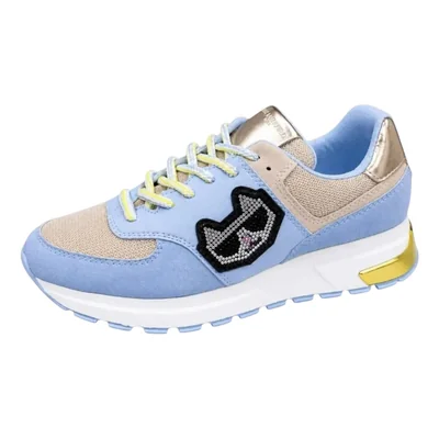 Tenis Karl Lagerfeld Mayu Sneaker de Lujo Comodo Resistente Color Azul Detalles De Piedras para Mujer - Azul
