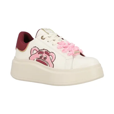 Tenis Plataforma W Capsule Beige Colección Toy Story Lotso Ajuste Agujetas para Mujer