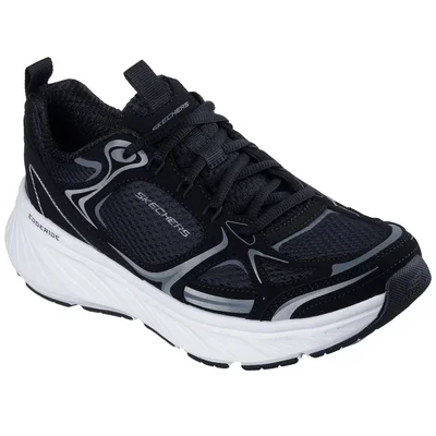 Tenis con Cuña Skechers Relaxed Fit Edgeride Silver Eclipse Negro para Mujer