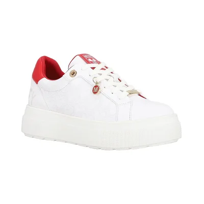 Tenis con Plataforma W Capsule Blanco Edición Disney Mickey Mundial para Mujer