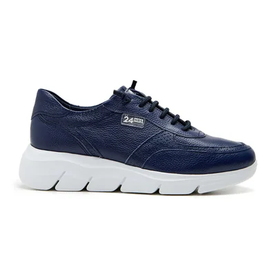 Tenis Casual con Perforado 24 Hrs Azul para Mujer