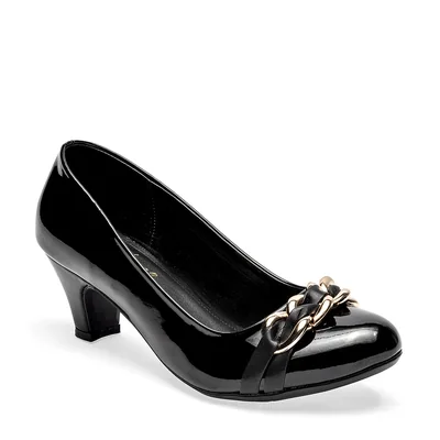 Poptops Zapatilla Negro Charol Para Mujer Cod.140775