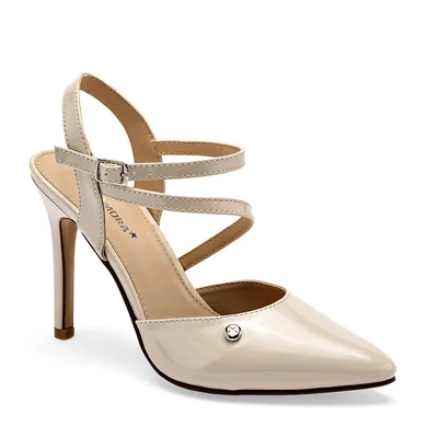 Moramora Zapatilla Beige Charol Para Mujer Cod.140729