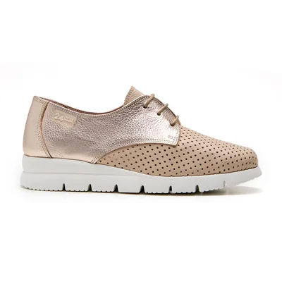 Zapato Menstyle Perforado 24 Hrs Beige para Mujer