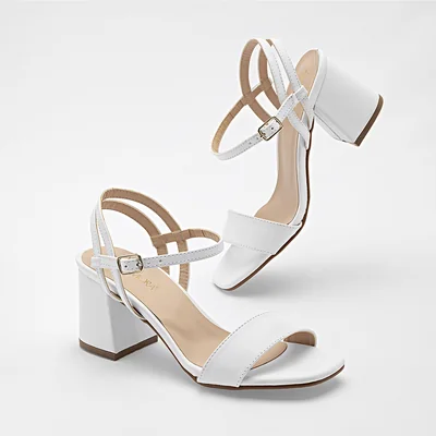 ZAPATILLA ABIERTA 7 CM MUJER Moramora EUNICE BLANCO