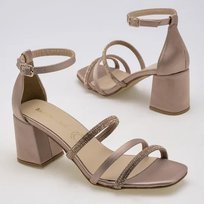 ZAPATILLA GRADUACION 7 CM MUJER Moramora EVELIN MAQUILLAJE SATIN