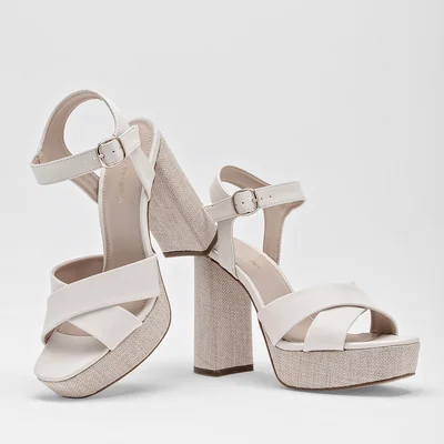 ZAPATILLA ABIERTA 12 CM MUJER Lady Paulina 17340 LATTE