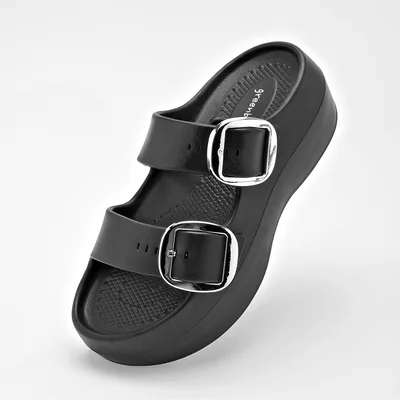 SANDALIA VERANO ABIERTO 4 CM MUJER Elega SV093 NEGRO