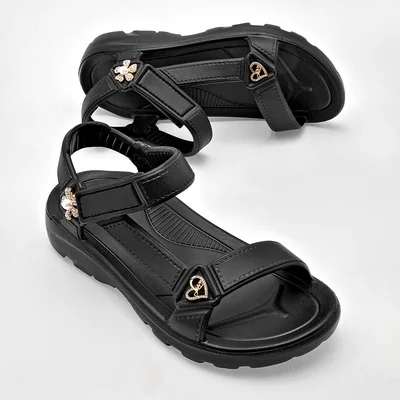 SANDALIA VERANO ABIERTO MUJER Evalight SKTW90 NEGRO