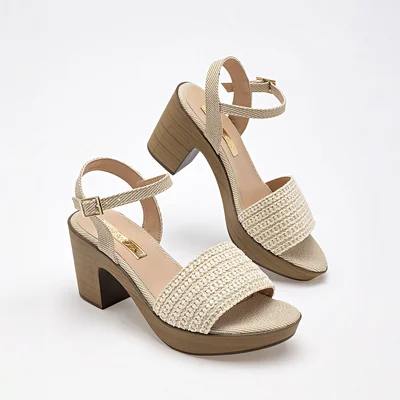 ZAPATILLA CASUAL TACON 7 CM MUJER Moramora KELLY BEIGE