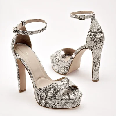 ZAPATILLA ABIERTA 11 CM MUJER Pietro Alessandro 3115 BEIGE GRIS