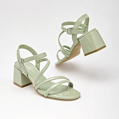 ZAPATILLA CASUAL TACON 6 CM MUJER Clasben SIBEL VERDE CHAROL