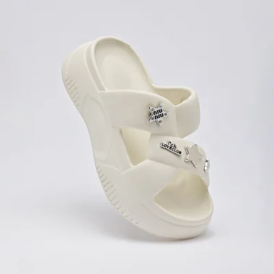 SANDALIA VERANO ABIERTO 5 CM MUJER Eva Moda B-902 BLANCO