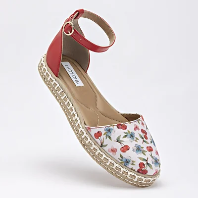 ZAPATILLA CASUAL SEMIABIERTO MUJER Lady One AL-6823 BEIGE MULTICOLOR