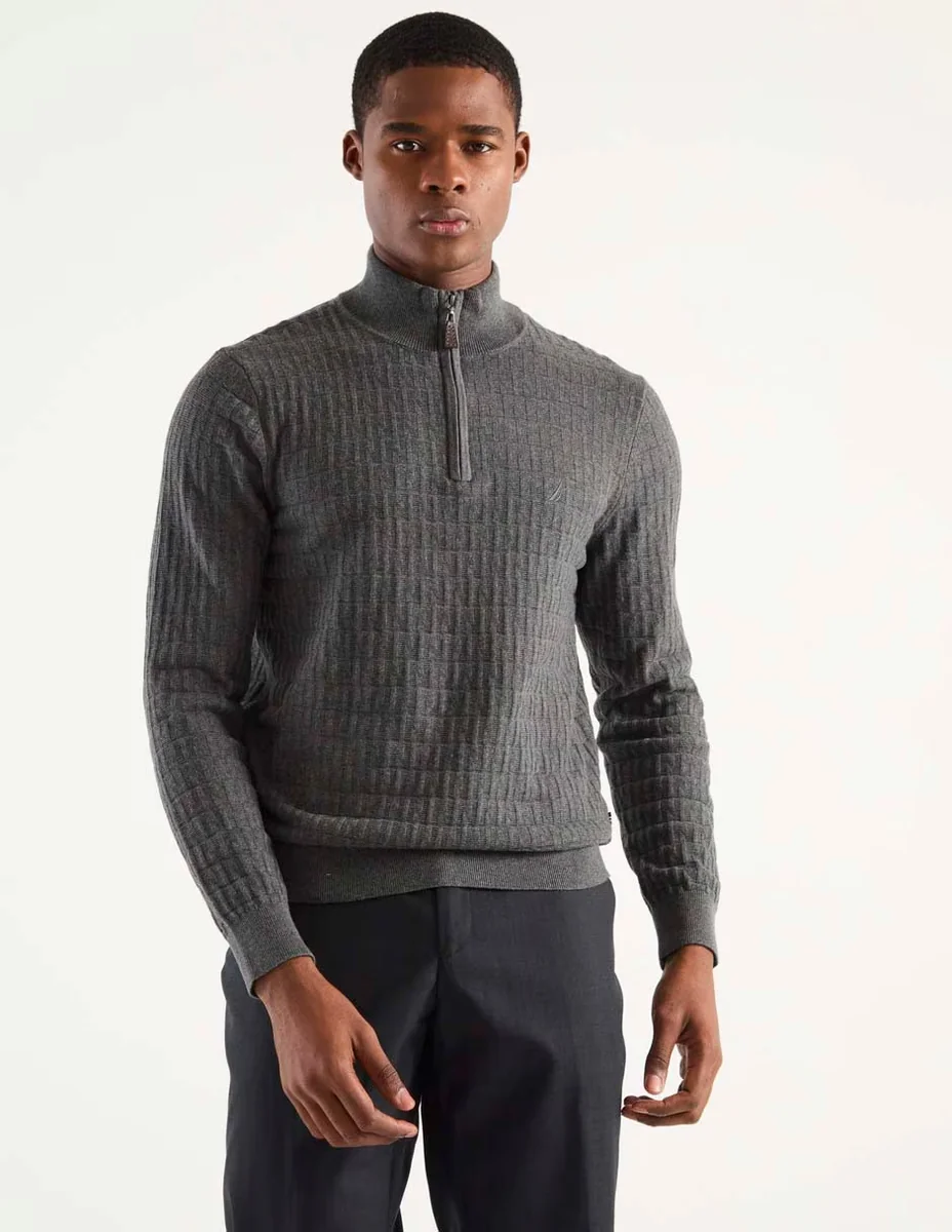Suéter Nautica cuello con cierre para hombre
