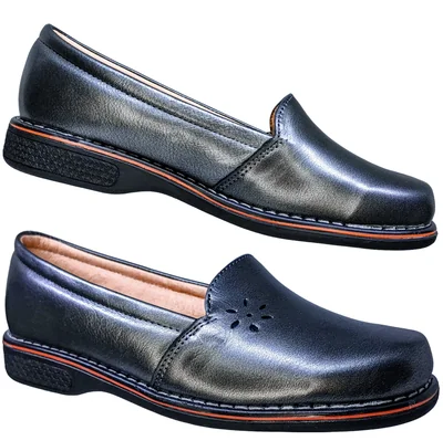 Zapato Mujer Piel Borrego Para Pie Diabético Comodo Descanso
