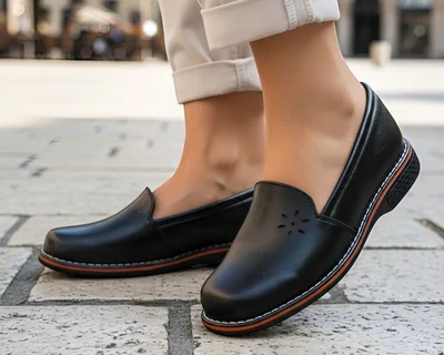 Zapato Mujer Piel Borrego Pie Diabetico Comodo Descanso Casual N1