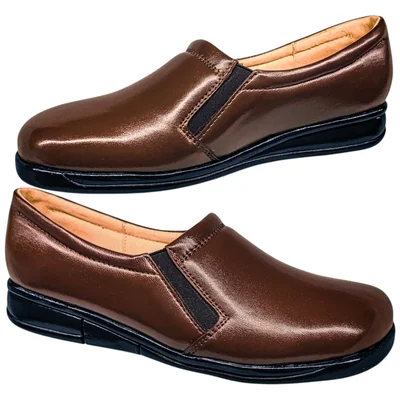 Zapato Mujer Piel Borrego Cómodo Pie Diabético Suave Resorte R1