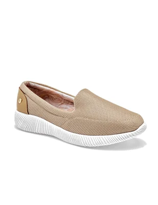 ZAPATO CASUAL PARA MUJER DE TELA COLOR ORO
