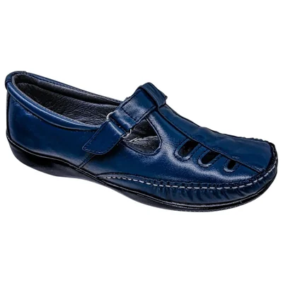 Zapato Piel Borrego Casual Pie Diabético Comodo Guante para Mujer Negro, Hueso, Rojo y Azul.