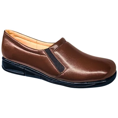 Zapato de Mujer en Piel Borrego para Pie Diabetico Acojinado Comodo Mocasin Casual 22/27 Negro, Café y Rojo.