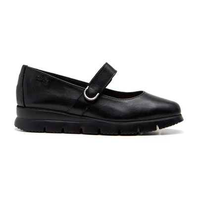 Balerina Suela Alta 24 Hrs Negro Ajuste Velcro para Mujer