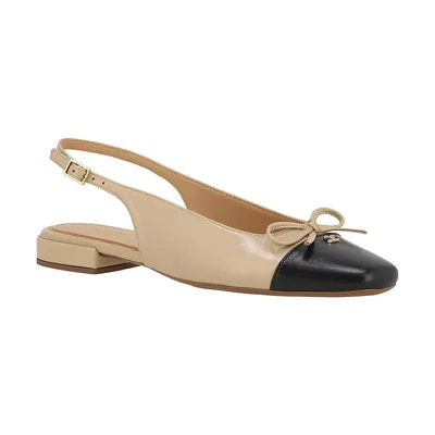 Ballerina Bicolor Westies Beige Fijación Hebilla para Mujer