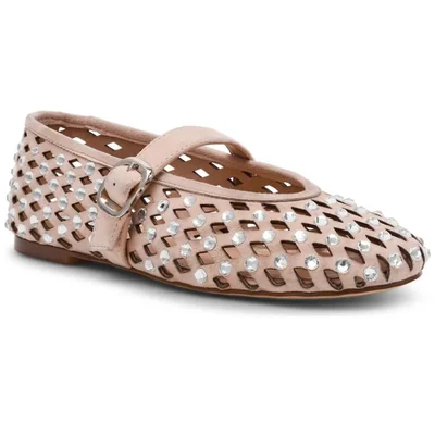 Balerina con Aplicación Pedrería Steve Madden Rosa Ajuste Hebilla para Mujer