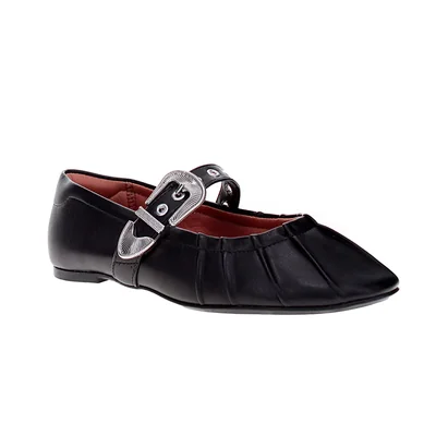 Balerina Puntal C Hebilla para Mujer, Color Negro Vizzano