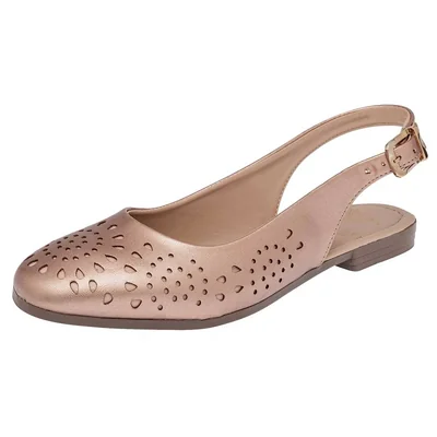 FLATS ZUECO Ivi love 6681 Color Oro PARA Mujer Tx6
