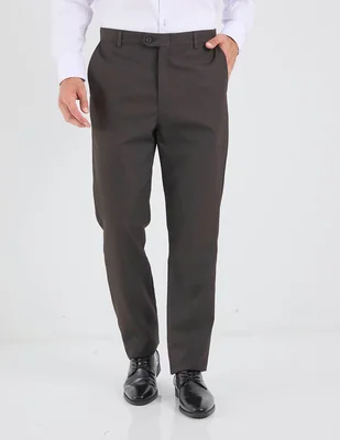"pantalón" formal de vestir regular sansabelt "de" poliéster "para hombre"