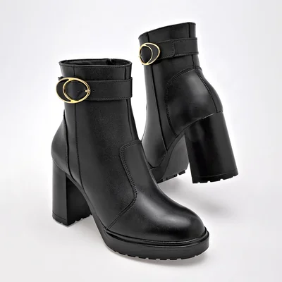 BOTIN TACON 9 CM Green Love NEGRO 95235 MUJER