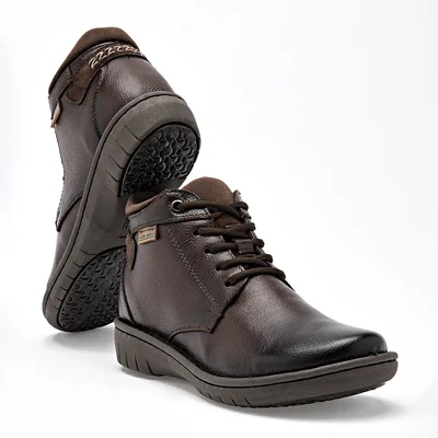 BOTIN PISO Lobo Solo CAFE 5862B MUJER
