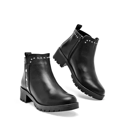 BOTIN CUÑA Y PLATAFORMA 4 CM D. K. CH. NEGRO SALOME62 MUJER