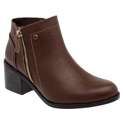 BOTIN TACON 6 CM MUJER Moramora FLOR CAFE