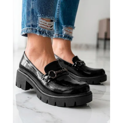 Zapato Mujer Mocasin Vestir Negro Stfashion 22904401