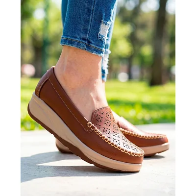 Zapato Mujer Mocasin Casual Café Stfashion 04804407