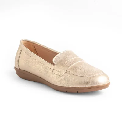 Mocasín con Antifaz Emporium Dorado para Mujer