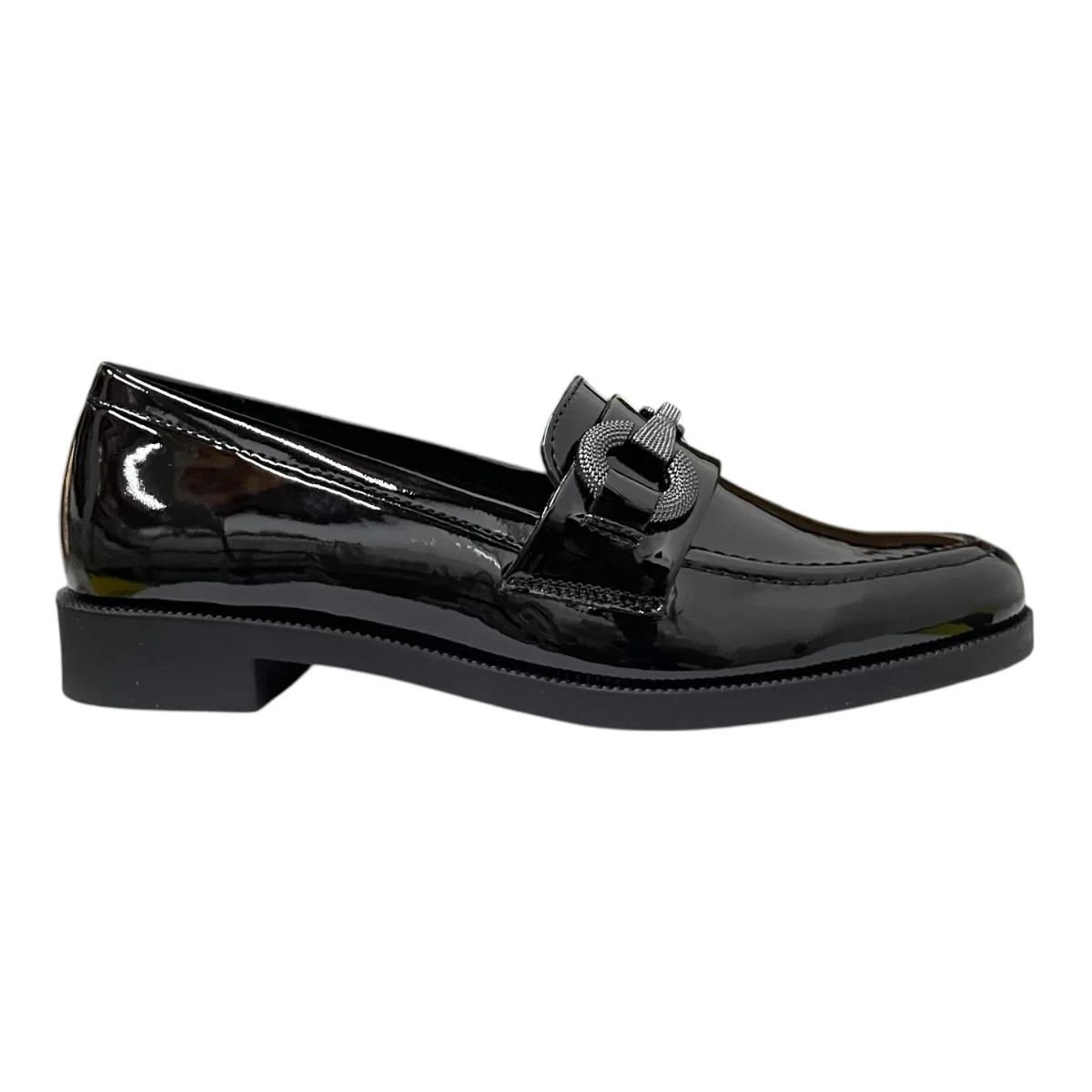 Mocasines Para Mujer Con Hebilla Salamandra Charol