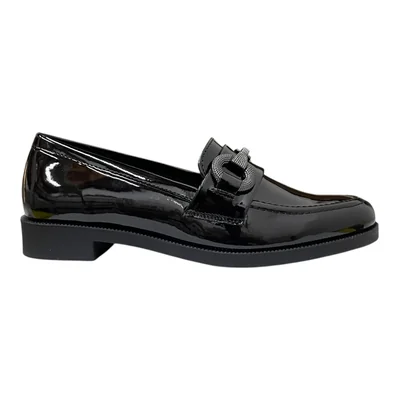Mocasines Para Mujer Con Hebilla Salamandra Charol