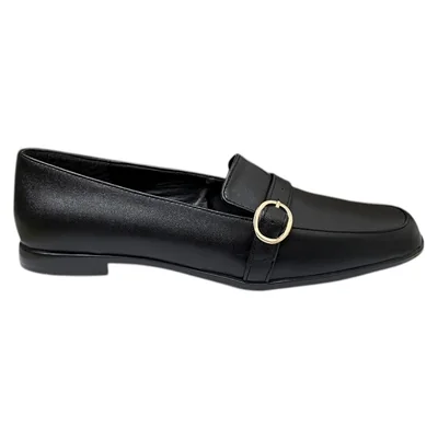 Mocasines negros para Mujer Flats Selene
