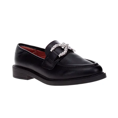 Mocasin C Herraje para Mujer, Color Negro Vizzano