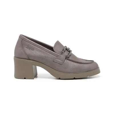 Mocasin con Herraje Y Tacën para Mujer, Color Beige 24 Hrs