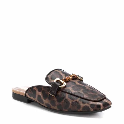 Mocasín Destalonado Xti Animal Print con Aplicación para Mujer